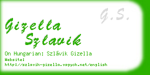 gizella szlavik business card
